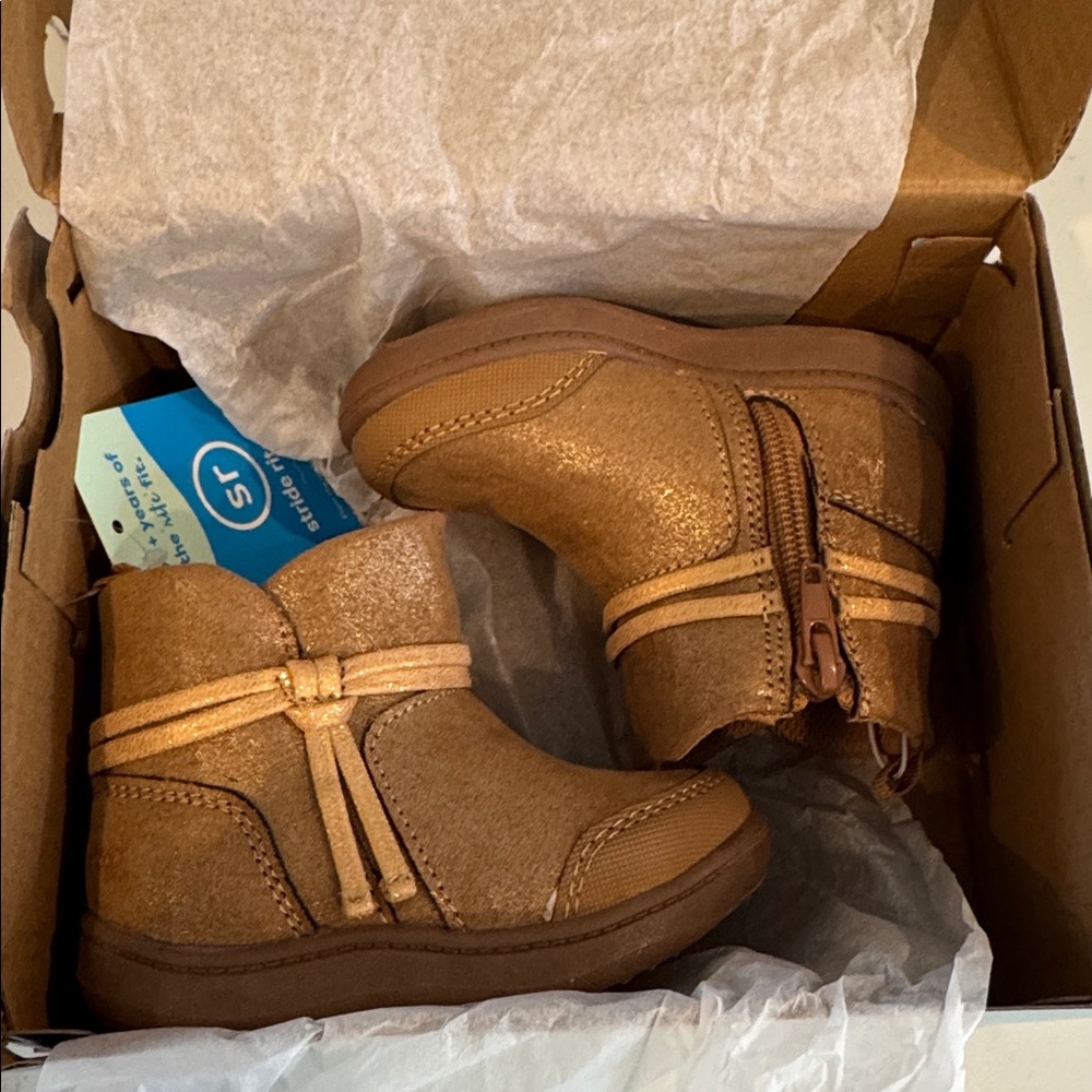 Stride Rite Brown Toddler Boots New In Box